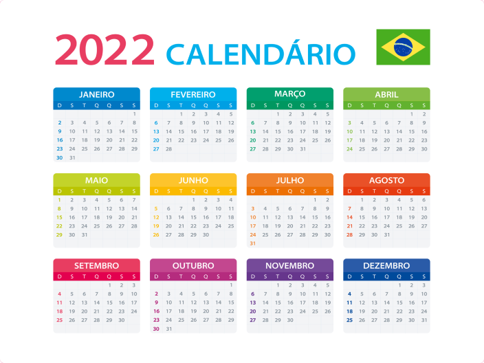 Checando o calendário de 2022 para fazer o planejamento financeiro do ano