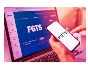 celular na tela de emprestimo com garantia de fgts serasa ecred