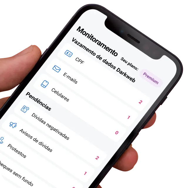  Celular com consulta de vazamento de dados, Serasa Premium