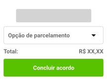 Escolha as opções e conclua o acordo.